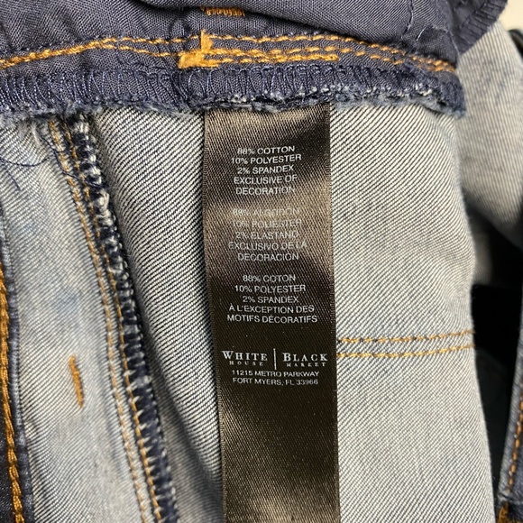 WHBM Dark Wash Distressed Skinny Regular Rise Jeans size 6R - Picture 8 of 12